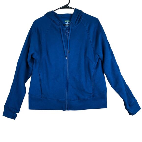 TekGear Womens Jacket Blue Ultra Soft Fleece Full Zip Long Sleeve Casual M - Picture 1 of 12